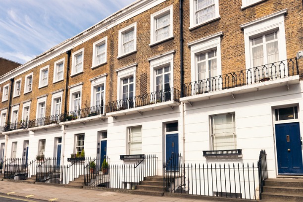 Row of townhouses